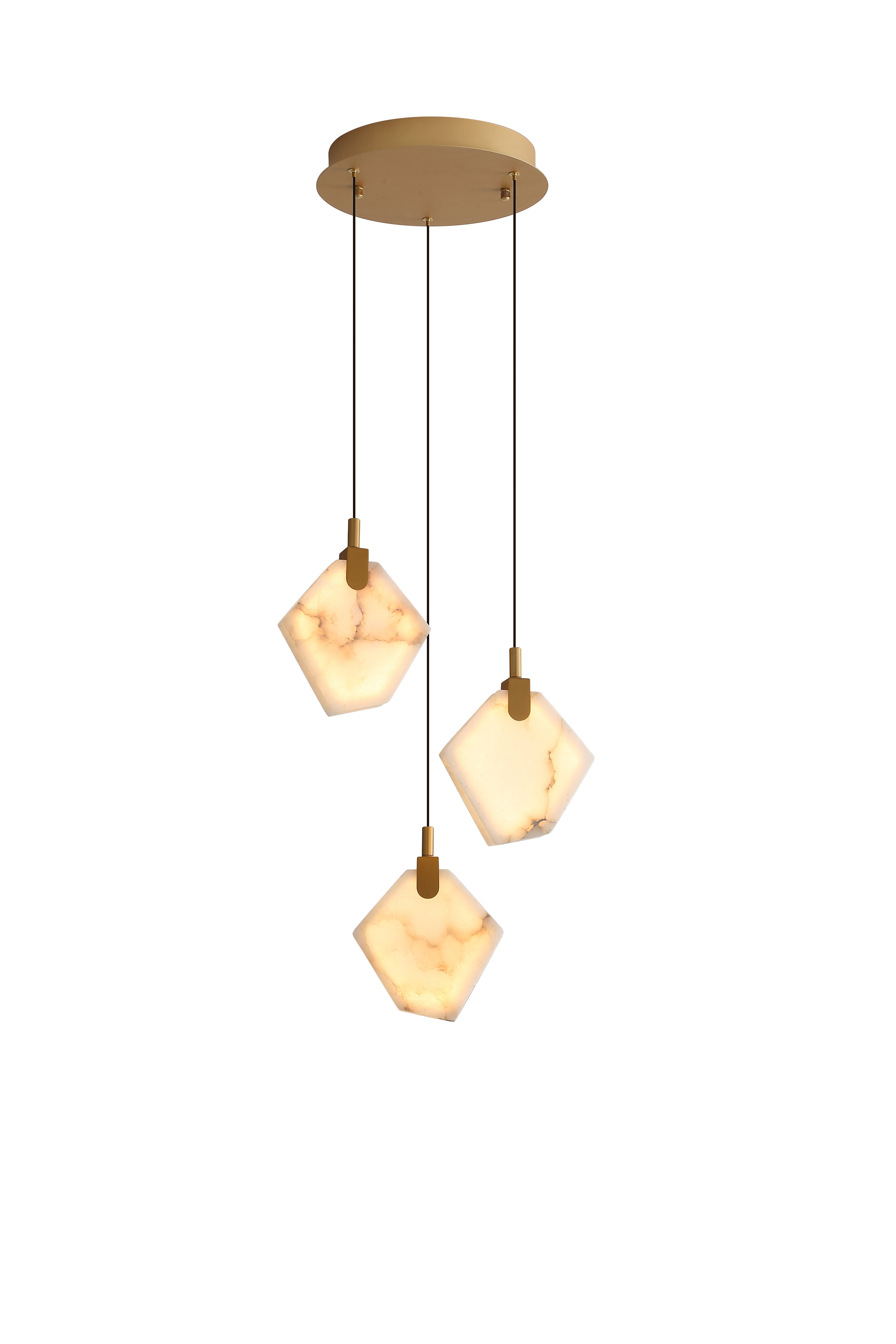 Lucia 3 Light Pendant Antique Gold