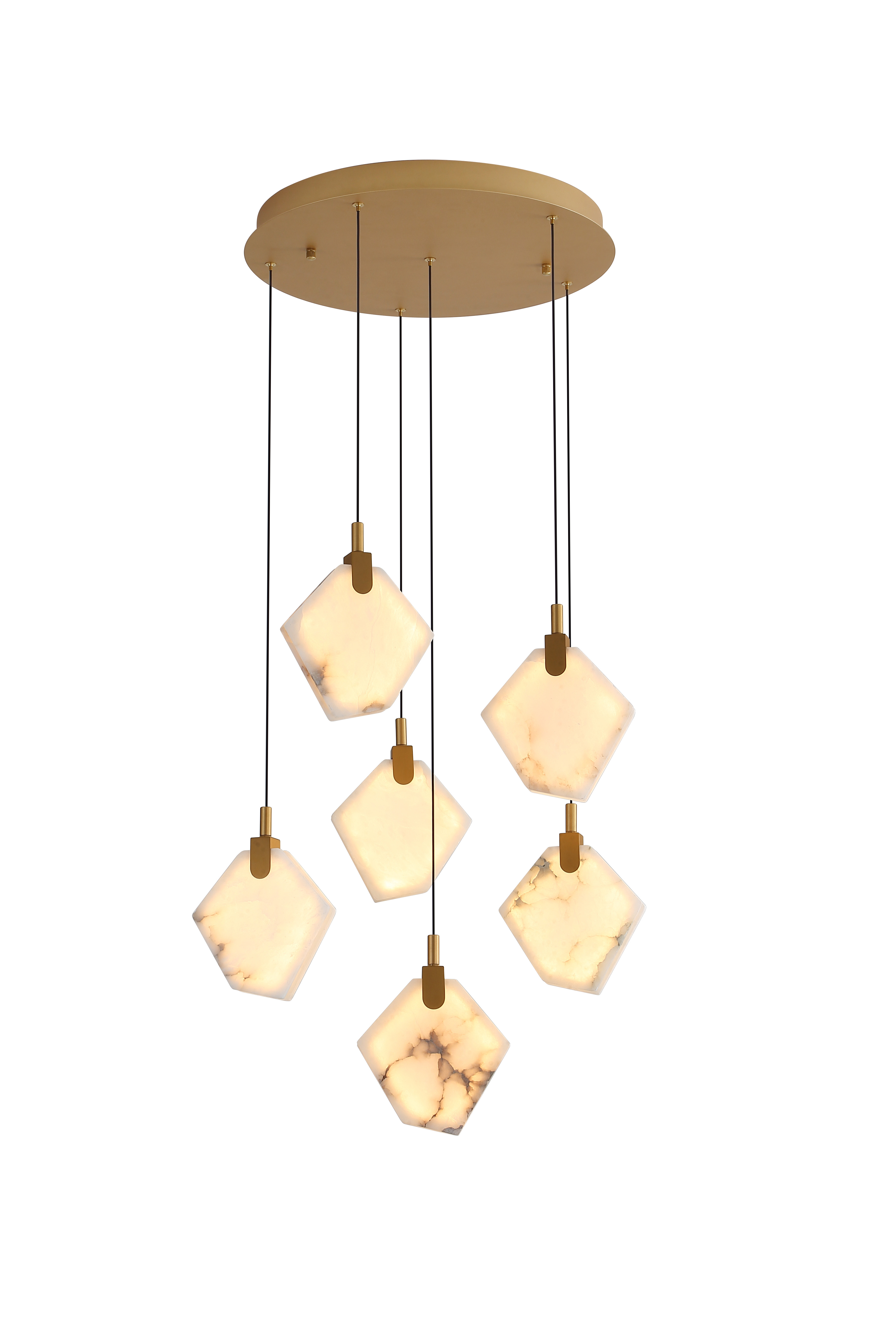 Lucia 6 Light Pendant Antique Gold